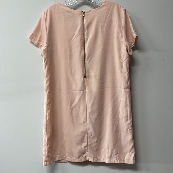 Lulus Shift and Shout Blush Pink Mini Dress Size Medium short sleeves - Picture 3 of 12